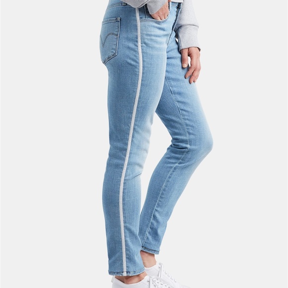 Levi's Classic Mid Rise Side Stripe Skinny Jeans - Picture 2 of 6